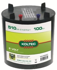 Batterij 6 Volt - 510 Wh (100 Ah) Rond Alkaline