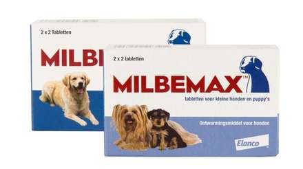 Milbemax ontworming hond klein | 0,5 - 5 kg | 4 tabletten