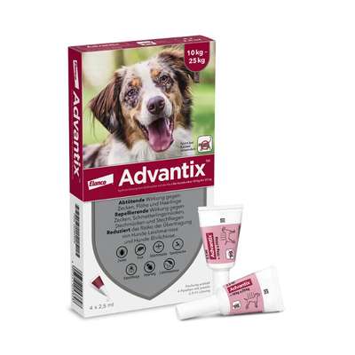 Advantix® 250/1250 voor Honden |10 - 25 kg | 4 pipetten