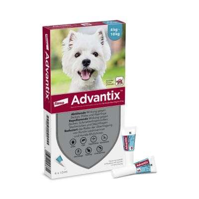 Advantix® 100/500 voor Honden | 4 - 10 kg | 4 pipetten