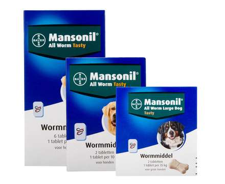Mansonil all worm dog tasty bone | 2 tabletten