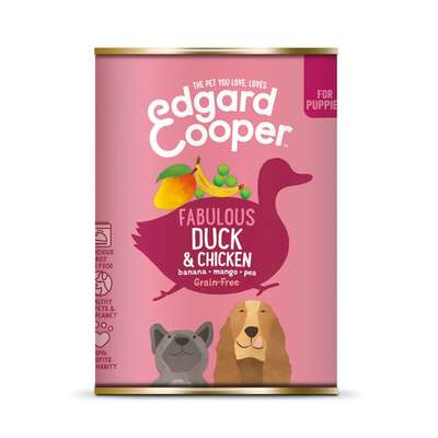 Edgard&Cooper Blik Duck Chicken Puppy 6x400gram