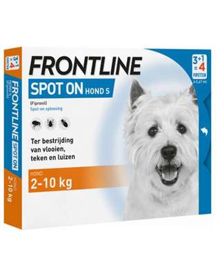 Frontline spot on hond small 2-10kg | 4 pipetten