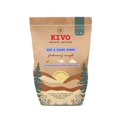 KIVO Kip & Rijst Puppy Glutenvrij14 kilo