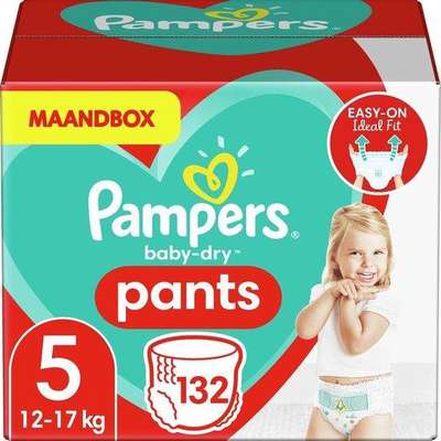 Pampers Baby-Dry Pants Maat 5 (12-17 kg) 132 Luierbroekjes