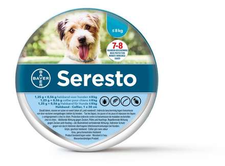 Seresto 4x Tekenband en Vlooienband voor honden tot 8 kg
