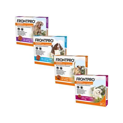 FRONTPRO Kauwtabletten Hond | S 2-4 kg | 3tabl