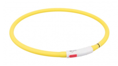 Trixie Flash lichtgevende halsband USB XS-XL | GEEL