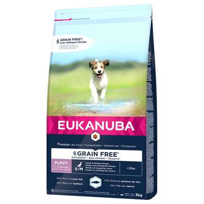 Eukanuba Grain Free Puppy Small / Medium Breed Zalm 12kg