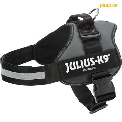 Julius-k9 power harnas maat 1/l 66-85cm kleur grijs