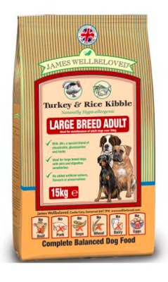 James Wellbeloved Adult large breed kalkoen & Rijst