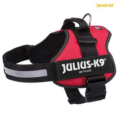 Julius-k9 power harnas maat 1/l 66-85cm kleur rood