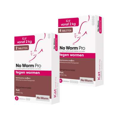 No Worm Pro ontwormingstabletten kat | 4tabletten