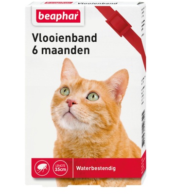Beaphar vlooienband 6 maanden kat | Wit