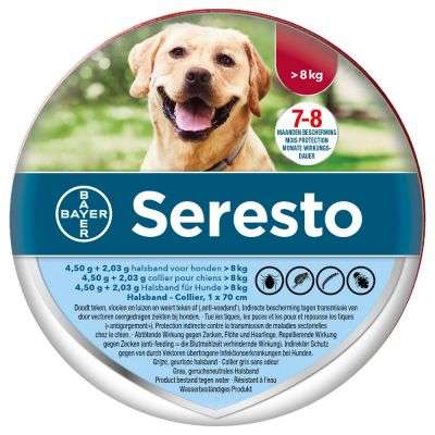 Seresto Tekenband en Vlooienband voor honden vanaf 8 kg 3 stuks