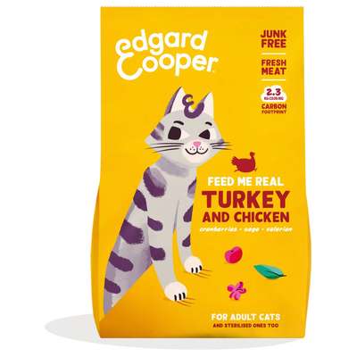 Edgard&Cooper Adult Kalkoen&Kip kat 8kg