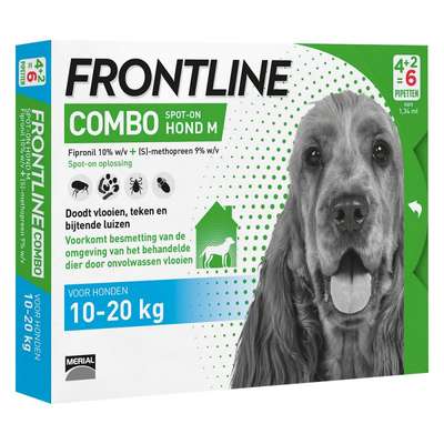 Frontline Combo Spot-On Hond M - 10-20 kg | 2x6 pipetten