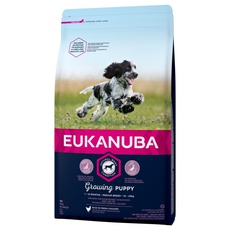 Eukanuba Growing Puppy Medium 2x15 kg met een gratis artikel