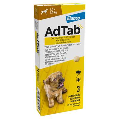 AdTab hond 1,3-2,5kg 3 kauwtabletten